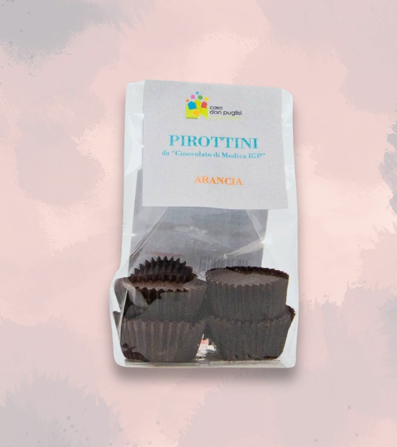 PIROTTINI DA CIOCCOLATO DI MODICA IGP ALL’ARANCIA